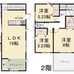 3LDK+小屋裏収納(間取)